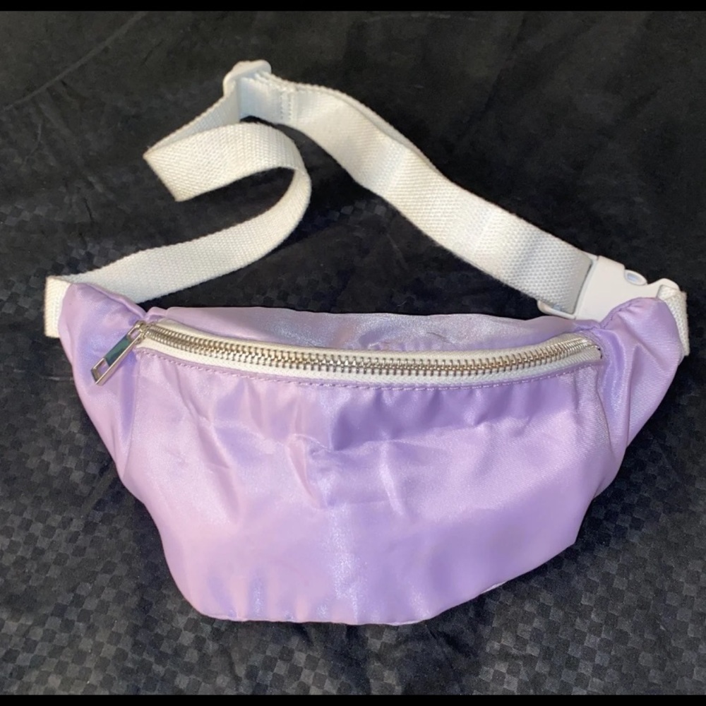 Purple Fanny Pack ; Forever 21 .